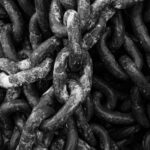 Heavy metal chains stacked together